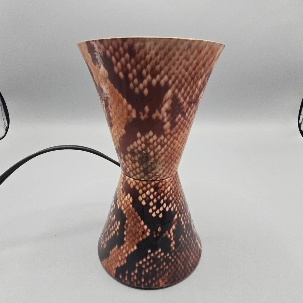 Vintage 90's Lava Lite Safari Series Snakeskin Print Lava‎ Lamp BASE ONLY